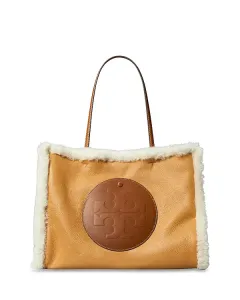 Сумка-Тоут Ella из овчины Tory Burch, бежевый