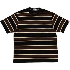 Футболка с коротким рукавом в полоску A BATHING APE, черный
