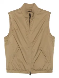 Жилет на молнии Canali, зеленый