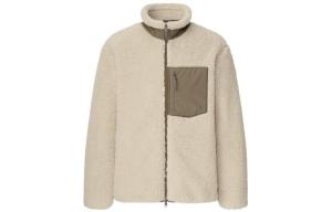 Флисовая куртка с длинными рукавами и застежкой-молнией Uniqlo, 31 бежевый