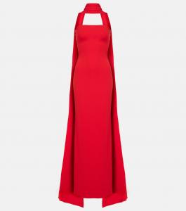 Платье Ainhoa из крепа с шарфом Solace London, красный