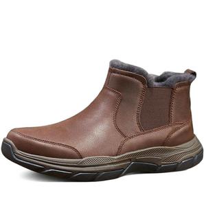 Devanro Коричневые мужские короткие челси на каблуке 3,5 см, цвет Brown