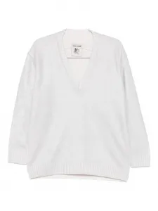 Джемпер Faustina с V-образным вырезом Semicouture, серый