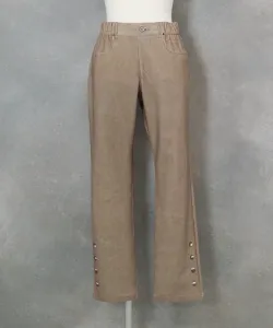 Брюки с принтом и пуговицами в стиле джинсовой ткани Studio Picone, цвет Camel (015)