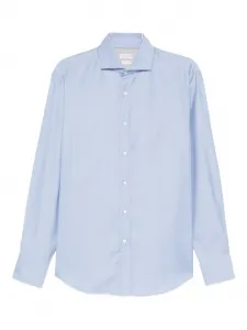 Рубашка на пуговицах с длинными рукавами Brunello Cucinelli, синий