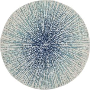 Ковер SAFAVIEH, 92 x 92 см, коллекции Evoke, Royal и Ivory, абстрактный дизайн Burst, без линьки и простой в уходе, идеален для помещений с высокой проходимостью в гостиной, спальне (EVK228A)