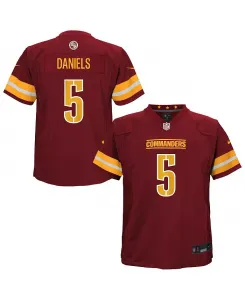Игровая майка команды "Washington Commanders" для мальчиков и девочек Джейдена Дэниелса бордового цвета Nike