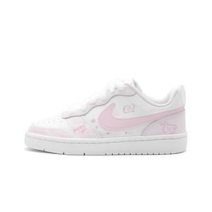 Nike Детские кроссовки для скейтбординга Court Borough Pink Puppy с амортизацией, износостойкие, низкие, для подростков