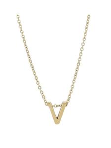 Adeliás Женское колье - буква N из нержавеющей стали 45+5 в золотом исполнении