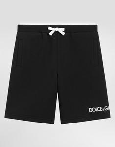 Флисовые бермуды с вышивкой Dolce&Gabbana, синий