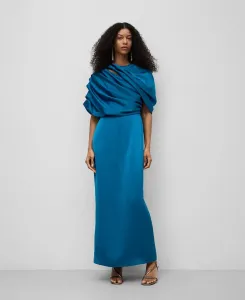 Длинное драпированное платье Adolfo Dominguez, синий