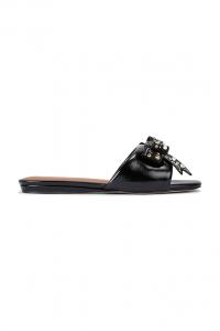 Кожаные шлепанцы Kensington Bow Flat Sandal Kurt Geiger London, черный
