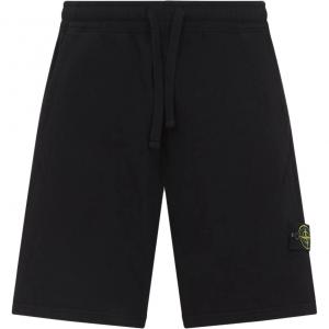 Шорты с завязками и нашивкой с логотипом STONE ISLAND, черный