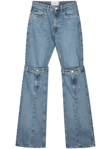 Широкие джинсы средней посадки Coperni, синий