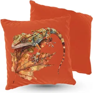 Подушка Геккон с ресничками, 40х40 см, декоративная с наполнителем, для гостиной, спальни или в подарок, 5 шт. 5made