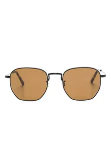 Солнцезащитные очки в шестиугольной оправе Oliver Peoples, черный