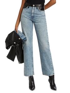 Джинсы Shea с высокой талией и прямыми штанинами rag & bone, цвет Lefferts Blue