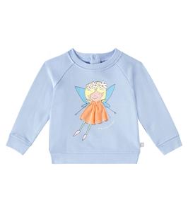 Детская хлопковая толстовка с принтом Stella McCartney Kids, светло-синий