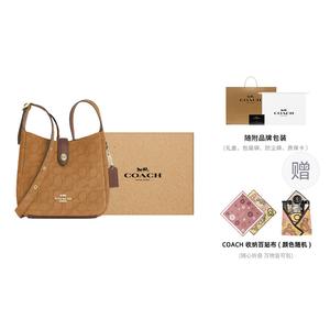 COACH Хади кожгалантерея, коричневый кросс-боди, мини-сумка через плечо