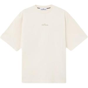 Футболка Compass Printed Crewneck STONE ISLAND, слоновая кость