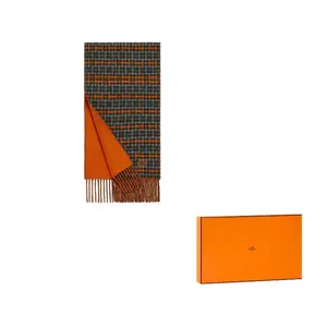 HERMES Вязаный шарф мужской, Orange