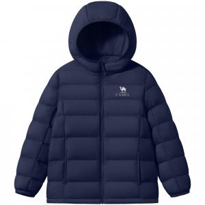 Пуховик из коллекции Warm Fleece для детей CAMEL, active синий