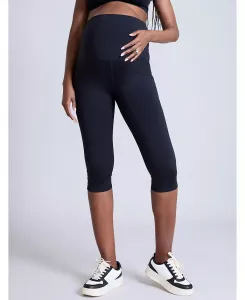 Леггинсы-капри для беременных через живот – Материнство Motherhood Maternity, черный