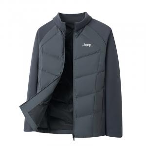 Пуховик Unisex Stand Collar легкий стеганый Jeep, синий