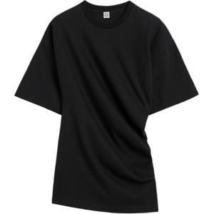 Футболка с асимметричным краем TOTEME, черный