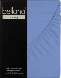 Простыня на резинке Bellana Jersey 140-160 x 200 см, средне-синяя, 120 г/м², 100% хлопок Traumschloss