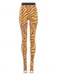 Леггинсы с тигриным принтом Marine Serre, оранжевый