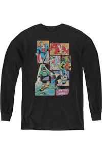 Футболка с длинным рукавом DC Comics Justice League для подростков Gildan, черный