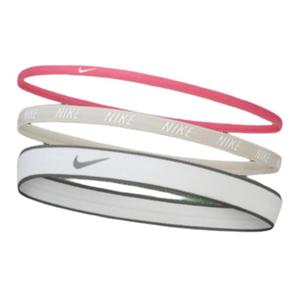 Nike Полиамидная повязка для волос унисекс Aster Pink/Light Iron Ore Gray/White