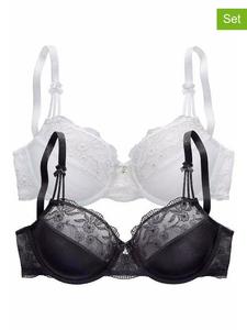 Бюстгальтер на косточках nuance 2er Set, черный/белый