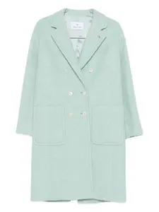 Двубортное пальто с накладными карманами Manuel Ritz, синий