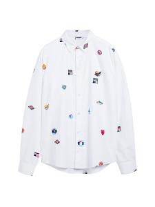 Рубашка на пуговицах классического кроя Desigual, белый