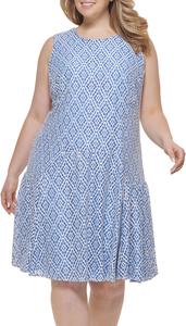 Женское платье без рукавов Tommy Hilfiger с ретро-кружевом Daisy, Blue/Ivory