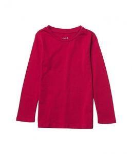 Детская футболка #4kids Essential красного цвета, 100% хлопок, с длинным рукавом, пуловер JDM1174