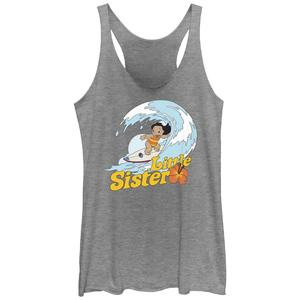 Майка с рисунком Little Sister Racerback от Disney для детей Lilo & Stitch Juniors Licensed Character