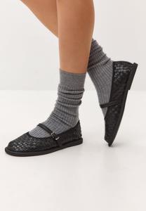 Балетки с ремешком на щиколотке Cesare Gaspari, черный