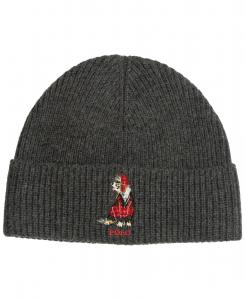 Мужская праздничная шапка-бини для собак Polo Ralph Lauren, Charcoal Heather