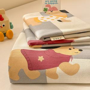 Yalu Комплект постельного белья из 3 предметов (простыня 200х230 см, 2 наволочки), грубая хлопковая ткань, цвет laizhanggou-gray