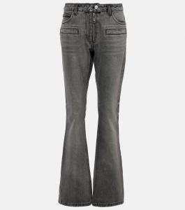 Прямые джинсы с низкой посадкой Courrèges, серый