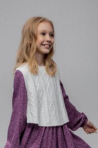 Детский жилет из смесовой шерсти Coccodrillo, бежевый