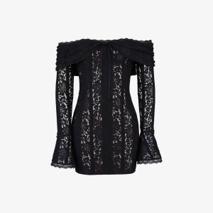 Платье мини House Of Cb с кружевом и открытыми плечами, черный