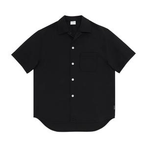 Рубашка плиссированная из твила в стиле ретро Courrèges, цвет Черный