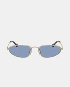 Женские солнцезащитные очки фантазия металлик Miu Miu, золотой