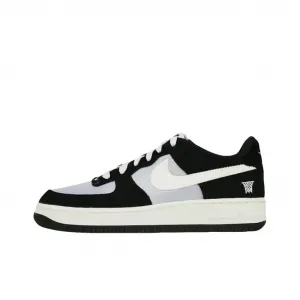 Air Force 1 устойчивые к истиранию низкие детские скейтбординг кроссовки подростки Nike, черный/белый