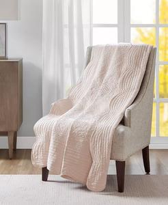 Плед Тоскана с зубчатыми краями, 60 x 72 дюйма Madison Park, розовый