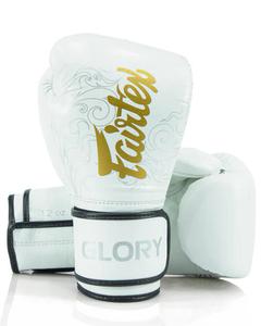 Боксерские перчатки Fairtex X Glory BGVG3 — белые, 10 унций